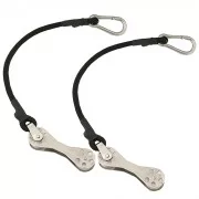 TACO METALS Taco Shock Cord w/Double Roller (Pair)