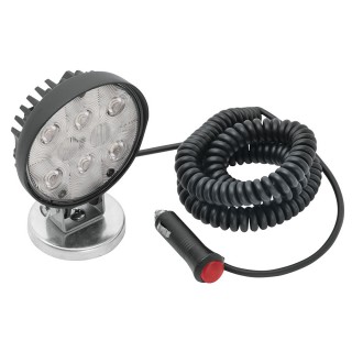 Wesbar Round Auxiliary LED Work Light w/19' Coiled Cord & Magnetic Base Wesbar Round Auxiliary LED Work Light w/19' Coiled Cord & Magnetic Base