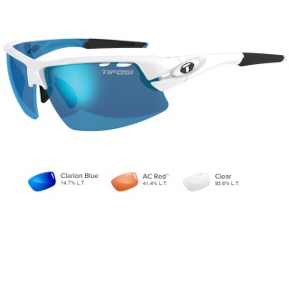 TIFOSI OPTICS Tifosi Crit Interchangeable Skycloud Sunglasses - Clarion Blue/AC Red™/Clear TIFOSI OPTICS Tifosi Crit Interchangeable Skycloud Sunglasses - Clarion Blue/AC Red™/Clear