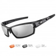 TIFOSI OPTICS Tifosi Camrock Gloss Black Interchangeable Sunglasses - Smoke/AC Red&trade;/Clear