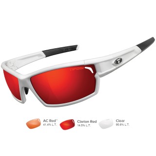 TIFOSI OPTICS Tifosi Camrock Matte White Interchangeable Sunglasses - Clarion Red/AC™ Red/Clear TIFOSI OPTICS Tifosi Camrock Matte White Interchangeable Sunglasses - Clarion Red/AC™ Red/Clear
