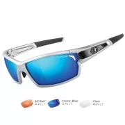 TIFOSI OPTICS Tifosi Camrock Silver/Black Interchangeable Sunglasses - Clarion Blue/AC Red&trade;/Clear