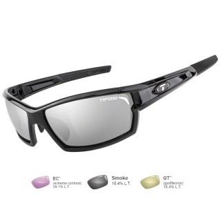 TIFOSI OPTICS Tifosi Camrock Gloss Black Golf Interchangeable Sunglasses - Smoke/GT™/EC™ TIFOSI OPTICS Tifosi Camrock Gloss Black Golf Interchangeable Sunglasses - Smoke/GT™/EC™