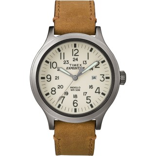 Timex Expedition® Scout 43 Watch - Natural Dial/Tan Leather Timex Expedition® Scout 43 Watch - Natural Dial/Tan Leather