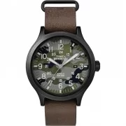 Timex Expedition&reg; Scout 43 Watch - Camo Dial/Brown Leather