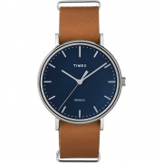 Timex Weekender&reg; Fairfield 41mm Slip-Thru Watch - Black/Tan Leather