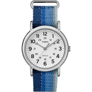 Timex Weekender® Watch - Blue Striped/Denim Strap Timex Weekender® Watch - Blue Striped/Denim Strap