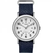 Timex Weekender&reg; Watch - Silver/Denim Strap