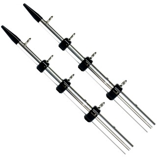 Tigress 15' Telescoping Outrigger Poles - 1-1/8" O.D. - Silver/Black Tigress 15' Telescoping Outrigger Poles - 1-1/8" O.D. - Silver/Black