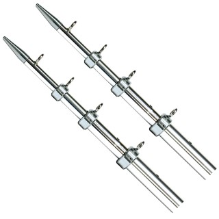 Tigress 15' Telescoping Outrigger Poles - 1-1/8" O.D. - Silver/Silver Tigress 15' Telescoping Outrigger Poles - 1-1/8" O.D. - Silver/Silver