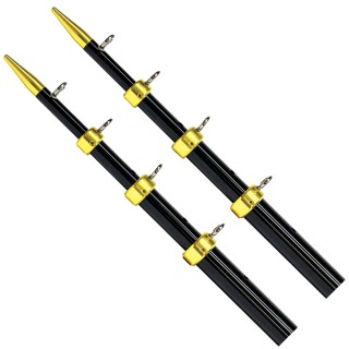 Tigress 15' Heavy-Duty Outrigger Poles - 1-1/2" O.D. - Black/Gold Tigress 15' Heavy-Duty Outrigger Poles - 1-1/2" O.D. - Black/Gold