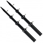 Tigress 15' Heavy-Duty Outrigger Poles - 1-1/2" O.D. - Black/Black