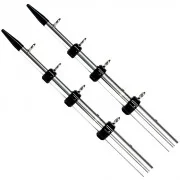 Tigress 15' Heavy-Duty Outrigger Poles - 1-1/2" O.D. - Silver/Black