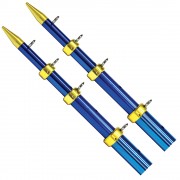 Tigress 15' Heavy-Duty Outrigger Poles - 1-1/2" O.D. - Blue/Gold