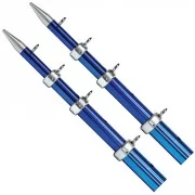 Tigress 15' Heavy-Duty Outrigger Poles - 1-1/2" O.D. - Blue/Silver