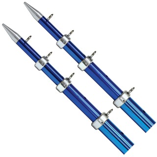 Tigress 15' Heavy-Duty Outrigger Poles - 1-1/2" O.D. - Blue/Silver Tigress 15' Heavy-Duty Outrigger Poles - 1-1/2" O.D. - Blue/Silver