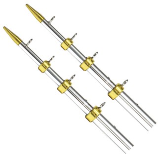 Tigress 18' Heavy-Duty Outrigger Poles - 1-1/2" O.D. - Silver/Gold Tigress 18' Heavy-Duty Outrigger Poles - 1-1/2" O.D. - Silver/Gold