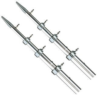 Tigress 18' Heavy-Duty Outrigger Poles - 1-1/2" O.D. - Silver/Silver Tigress 18' Heavy-Duty Outrigger Poles - 1-1/2" O.D. - Silver/Silver