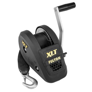 Fulton 1400lb Single Speed Winch w/20' Strap Included - Black Cover Fulton 1400lb Single Speed Winch w/20' Strap Included - Black Cover