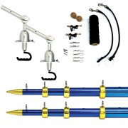 Tigress 15' TigerFish II T-Top Outrigger System - Blue/Gold
