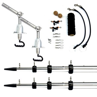 Tigress 15' TigerFish I T-Top Outrigger System - Silver/Black Tigress 15' TigerFish I T-Top Outrigger System - Silver/Black