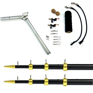 Tigress Rod Holder Outrigger Telescoping System - 1-5/8" Shaft O.D. - 1-1/2" Holder I.D. - Black/Gold Tigress Rod Holder Outrigger Telescoping System - 1-5/8" Shaft O.D. - 1-1/2" Holder I.D. - Black/Gold