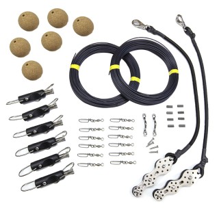 Tigress Triple Mono Rigging Kit - 400lb Black Mono Tigress Triple Mono Rigging Kit - 400lb Black Mono