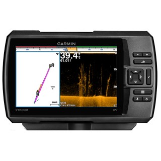 Garmin STRIKER™ 7cv Fishfinder w/77/200kHz/ClearVü - 4-Pin Transducer w/Transom & Trolling Motor Mounts Garmin STRIKER™ 7cv Fishfinder w/77/200kHz/ClearVü - 4-Pin Transducer w/Transom & Trolling Motor Mounts