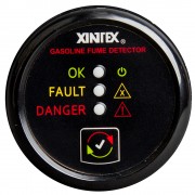 FIREBOY-XINTEX Xintex Gasoline Fume Detector & Alarm w/Plastic Sensor - Black Bezel Display