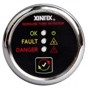 FIREBOY-XINTEX Xintex Gasoline Fume Detector & Alarm w/Plastic Sensor - Chrome Bezel Display