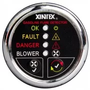 FIREBOY-XINTEX Xintex Gasoline Fume Detector & Blower Control w/Plastic Sensor - Chrome Bezel Display