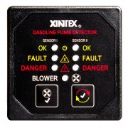 FIREBOY-XINTEX Xintex Gasoline Fume Detector & Blower Control w/2 Plastic Sensors - Black Bezel Display