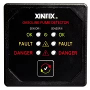 FIREBOY-XINTEX Xintex Gasoline Fume Detector w/2 Plastic Sensors - Black Bezel Display
