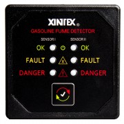 FIREBOY-XINTEX Xintex Gasoline Fume Detector w/2 Plastic Sensors - Black Bezel Display
