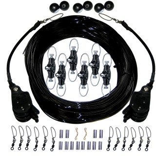 RUPP MARINE Rupp Triple Rigging Kit W/Lok-Ups & Nok-Outs - 520' Black Mono Cord RUPP MARINE Rupp Triple Rigging Kit W/Lok-Ups & Nok-Outs - 520' Black Mono Cord