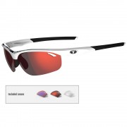 TIFOSI OPTICS Tifosi Veloce Interchangeable Lens Sunglasses - White/Black - Clarion Red/AC Red/Clear