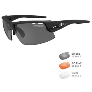 TIFOSI OPTICS Tifosi Crit Matte Black - Smoke/AC Red™/Clear TIFOSI OPTICS Tifosi Crit Matte Black - Smoke/AC Red™/Clear