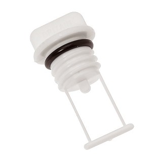 Barton Marine Drain Plug - 15mm (.60") Bore - White Barton Marine Drain Plug - 15mm (.60") Bore - White