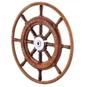 EDSON MARINE Edson 30" Teak Yacht Wheel w/Teak Rim & Chrome Hub