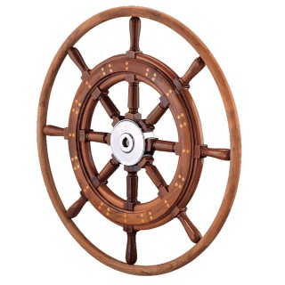 EDSON MARINE Edson 30" Teak Yacht Wheel w/Teak Rim & Chrome Hub EDSON MARINE Edson 30" Teak Yacht Wheel w/Teak Rim & Chrome Hub