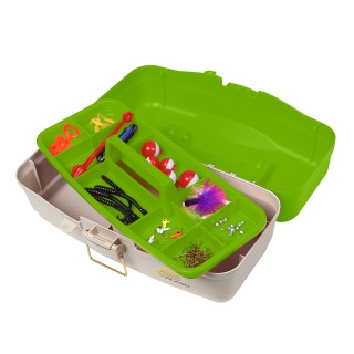 PLANO Рыболовный ящик Ready Set Fish One-Tray Tackle Box с набором начинающего рыболова PLANO Рыболовный ящик Ready Set Fish One-Tray Tackle Box с набором начинающего рыболова