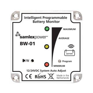 SAMLEX AMERICA Samlex Battery Monitor - 12V or 24V - Programmable