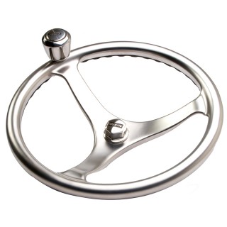 EDSON MARINE Edson Satin Finish ComfortGrip Powerwheel - 13" w/Knob & Nut EDSON MARINE Edson Satin Finish ComfortGrip Powerwheel - 13" w/Knob & Nut