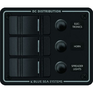 Blue Sea 8374 Water Resistant 3 Position - Black - Vertical Mount Panel Blue Sea 8374 Water Resistant 3 Position - Black - Vertical Mount Panel