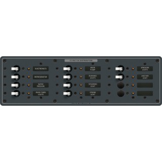 Blue Sea 8375 Panel DC 12 Position Horizontal BL Blue Sea 8375 Panel DC 12 Position Horizontal BL