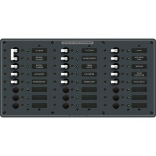 Blue Sea 8565 Breaker Panel - AC Main + 22 Positions (European) - White Blue Sea 8565 Breaker Panel - AC Main + 22 Positions (European) - White