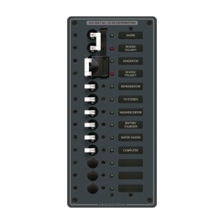 Blue Sea 3566 AC Toggle Source Selector (230V) - 2 Sources + 9 Positions Blue Sea 3566 AC Toggle Source Selector (230V) - 2 Sources + 9 Positions