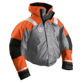 First Watch AB-1100 Flotation Bomber Jacket - Orange/Grey - XX-Large First Watch AB-1100 Flotation Bomber Jacket - Orange/Grey - XX-Large