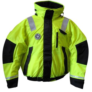 First Watch Hi-Vis Flotation Bomber Jacket - Hi-Vis Yellow/Black - X-Large First Watch Hi-Vis Flotation Bomber Jacket - Hi-Vis Yellow/Black - X-Large
