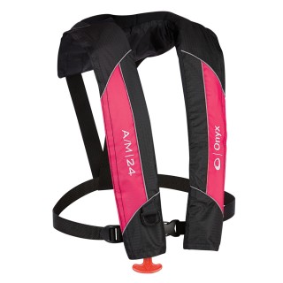 ONYX OUTDOOR Onyx A/M-24 Automatic/Manual Inflatable PFD Life Jacket - Pink ONYX OUTDOOR Onyx A/M-24 Automatic/Manual Inflatable PFD Life Jacket - Pink